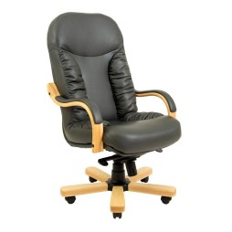 Крісло Буфорд Вуд люкс шкіряне