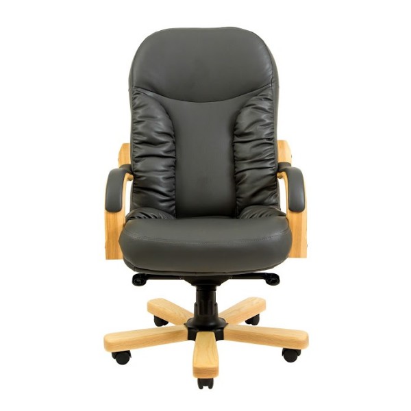 Крісло Буфорд Вуд люкс шкіряне – комфорт та стиль для вашого офісу
