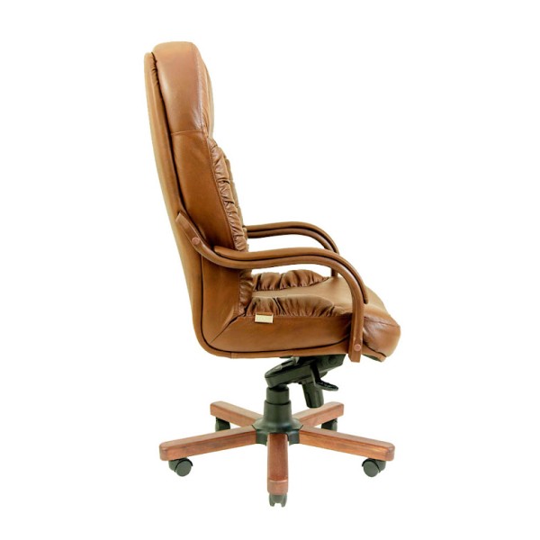 Крісло Буфорд Вуд люкс шкіряне – комфорт та стиль для вашого офісу