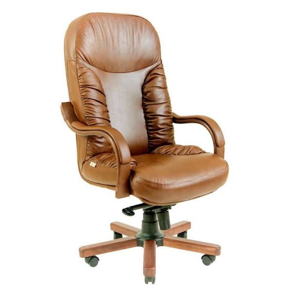 Крісло Буфорд Вуд люкс шкіряне – комфорт та стиль для вашого офісу