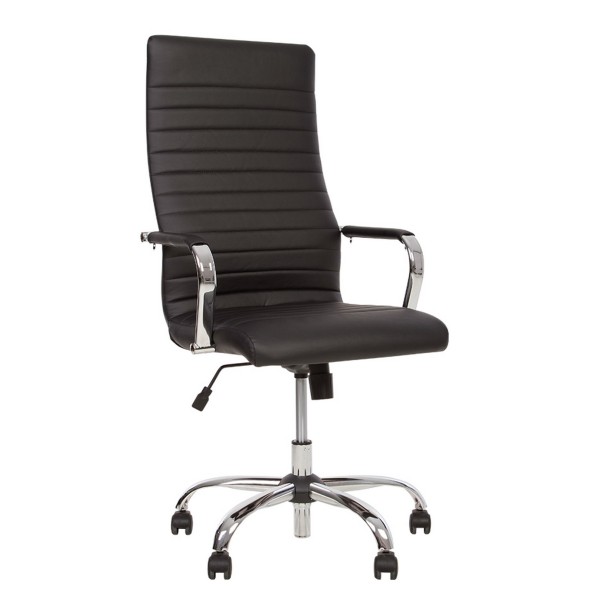 Крісло Liberty CHR68 - Офісне крісло з екошкіри та хромованими елементами