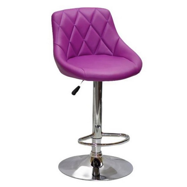 Барний стілець HY 372 хром шкірзам