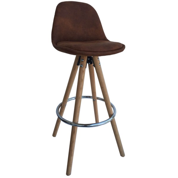 Барний стілець Lacio (Лацио) коричнева тканина
