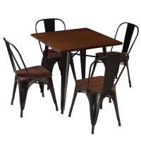 Стіл Loft горіх/чорний