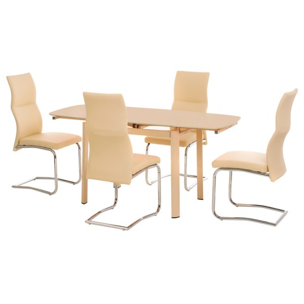 Стіл T-600-2 110-160 см - сучасний розкладний стіл для кухні