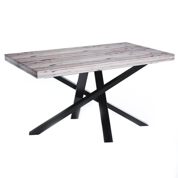 Стіл SW 048 SkandiWood - лофт, масив дуба, метал