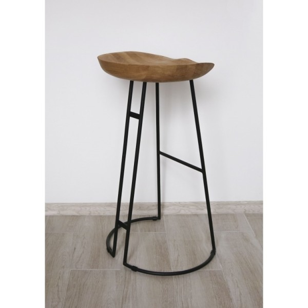 Барний стілець Kolo Maxi (Коло Макс) – стиль лофт, дерево та метал
