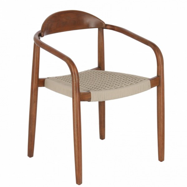 Стілець Glynis (Глинис) з дерева та мотузки