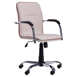 Крісло Самба-RC Хром горіх із кантом