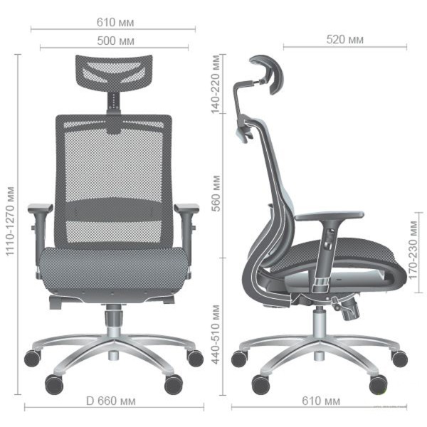 Крісло Coder Black Alum для офісу та дому