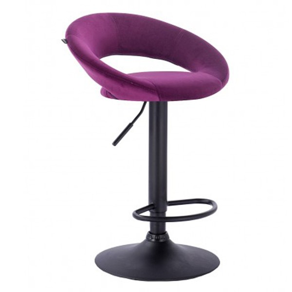 Барний стілець HY 300 ЧБ велюр