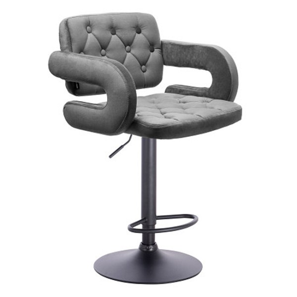 Барне крісло HY 3043 ЧБ Велюр для кухні та кафе