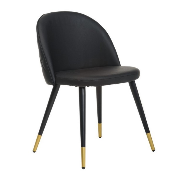 Стілець M-99 чорний шкірзам для кухні та кафе