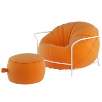 Уличное кресло с каркасом и пуф Uni