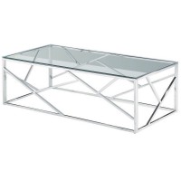 Журнальний стіл CF-1 прозорий/срібло