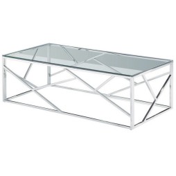 Журнальний стіл CF-1 прозорий/срібло
