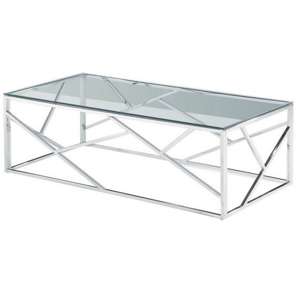 Журнальний стіл CF-1 прозорий/срібло – сучасний стиль для вашого інтер'єру