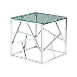 Журнальний стіл CF-2 прозорий/срібло