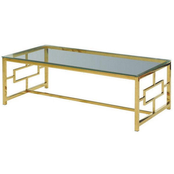 Журнальний стіл CL-1 прозорий/золото