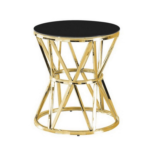 Журнальний стіл CH-1 чорний/золото для сучасного інтер'єру