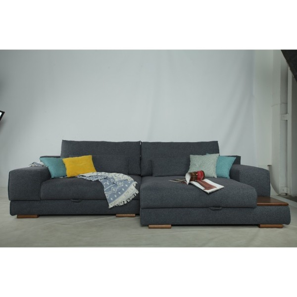 Кутовий розкладний диван Бетті з полицею