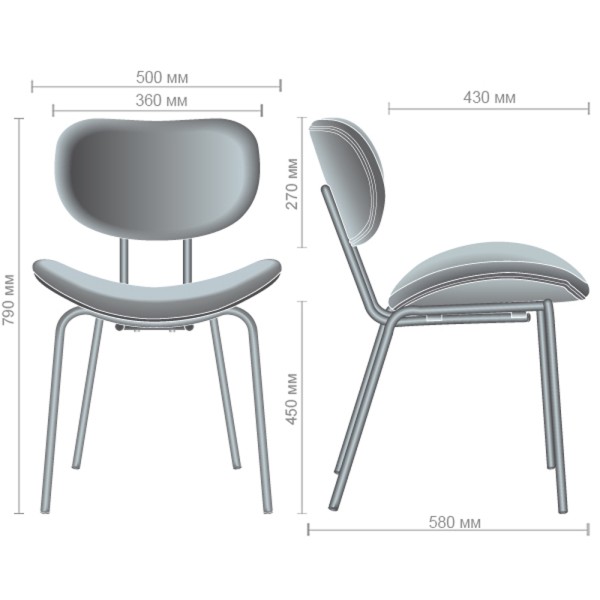 Стілець Alphabet D - стильний вибір для вашої кухні та кафе