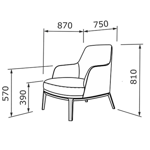 Крісло Брунелло мале – сучасний дизайн для вашої оселі
