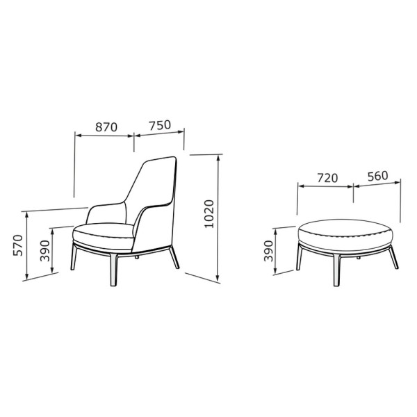Крісло Брунелло – Стильне та комфортне крісло для вітальні