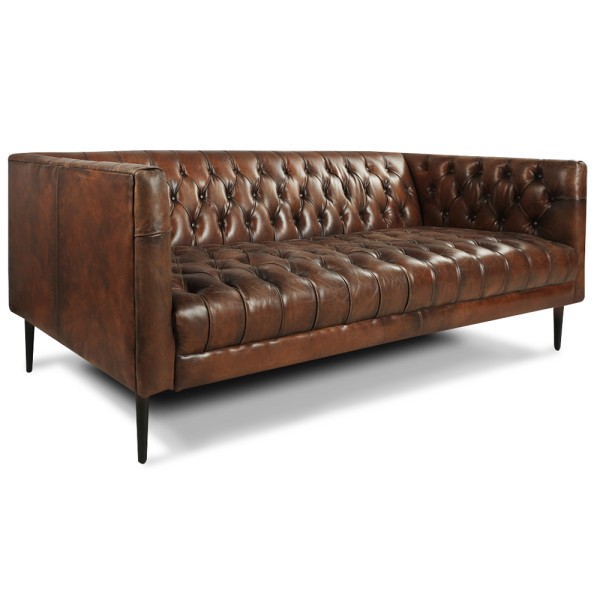 Прямий диван Кембридж (шкіра)