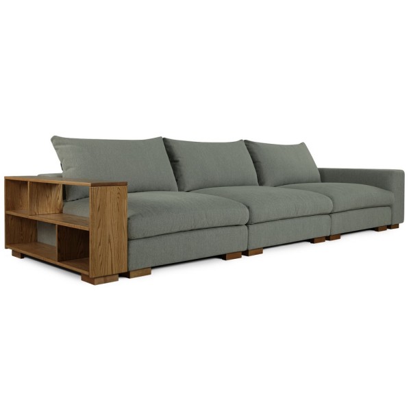 Прямий диван Монте-Карло з полицями для вашої вітальні