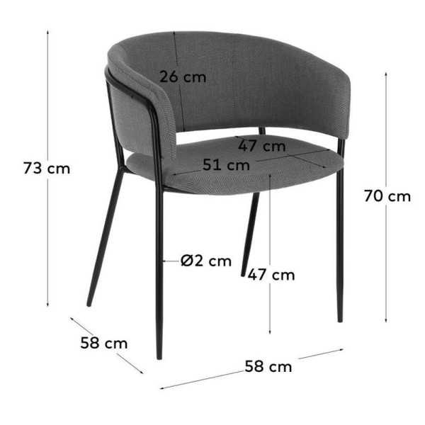 Стілець Konnie з підлокітниками для кухні та кафе