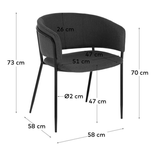 Стілець Konnie з підлокітниками для кухні та кафе