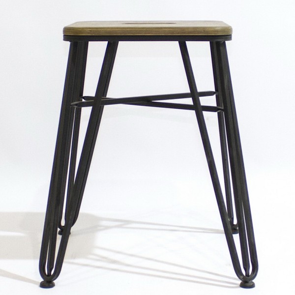 Табурет 1960 - стильний металево-дерев'яний табурет для будь-якої оселі