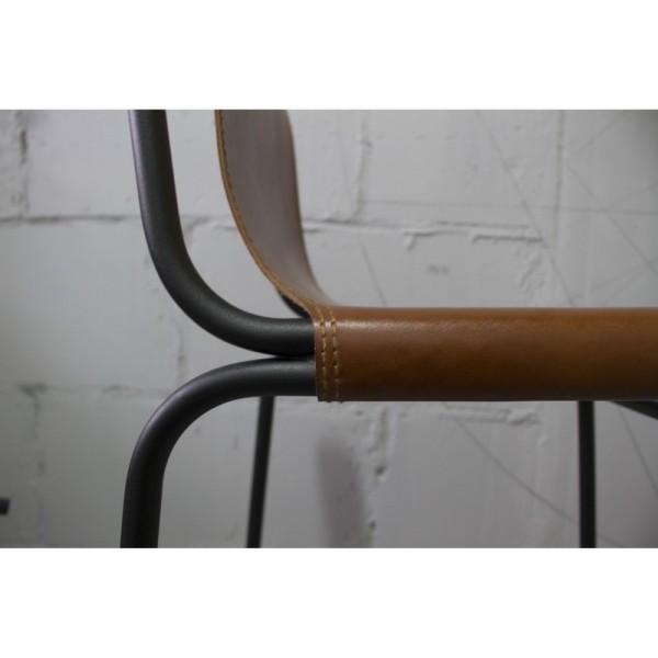 Барний стілець K9 (Barhocker) – сучасний стиль, метал і шкіра