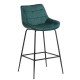Барний стілець B-140: стильний металевий стілець з велюровим сидінням