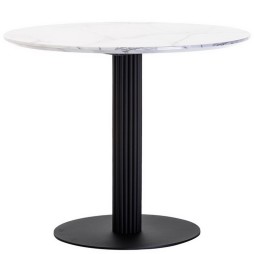 Стіл T-319 білий мармур d-90 см