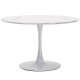 Стіл T-321 Білий мармур d-120 - Круглий стіл для кухні та кафе