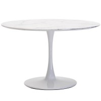 Стіл T-321 Білий мармур d-120