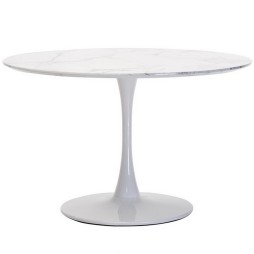 Стіл T-321 Білий мармур d-120