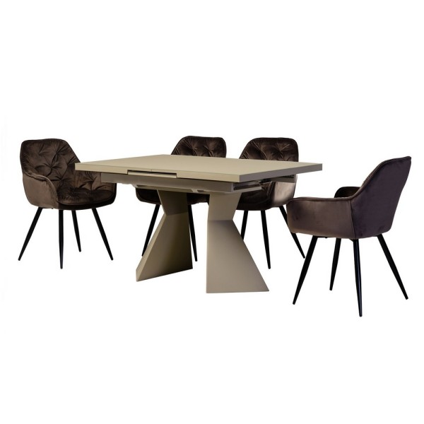 Стіл TML-545 145-175 см - стильний розкладний стіл для сучасної кухні