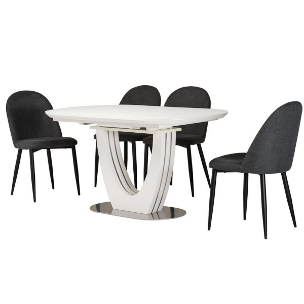 Кухонний стіл TML-765 140-180 см: Матовий, розкладний, сучасний стиль