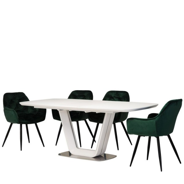 Стіл TML-770-1 матовий білий 140-180 см