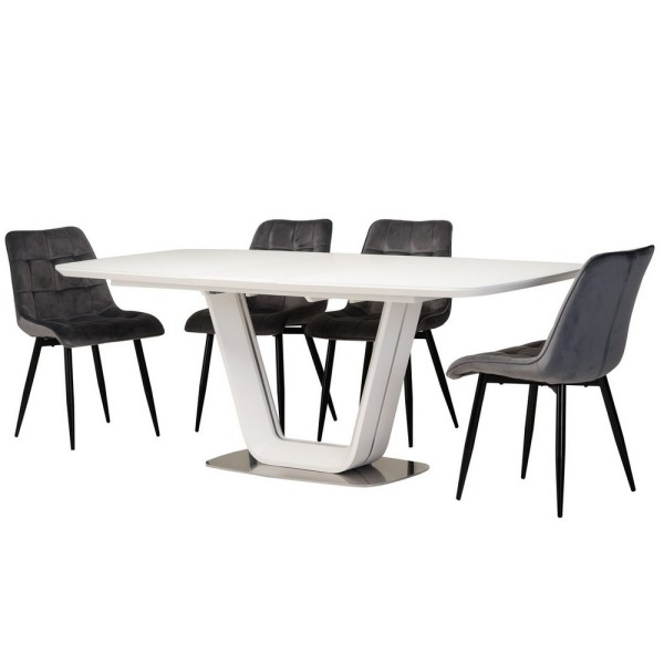 Стіл TML-770-1 матовий білий 140-180 см