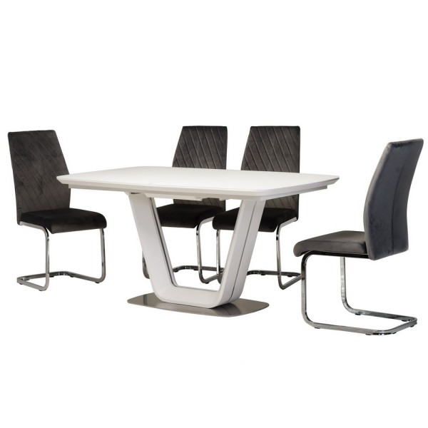 Стіл TML-770-1 матовий білий 140-180 см