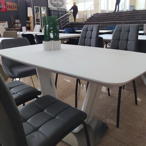 Стіл TML-770-1 матовий білий 140-180 см