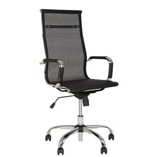 Крісло Slim HB NET CHR68 для офісу з хромованим металом