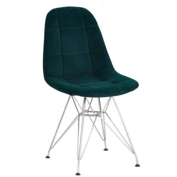 Стілець Eames velour metal для кухні та кафе