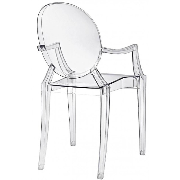 Крісло Каспер прозорий для вітальні та кухні