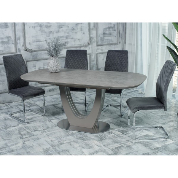 Стіл TML-865 140-180 см — Розкладний овальний стіл для кухні