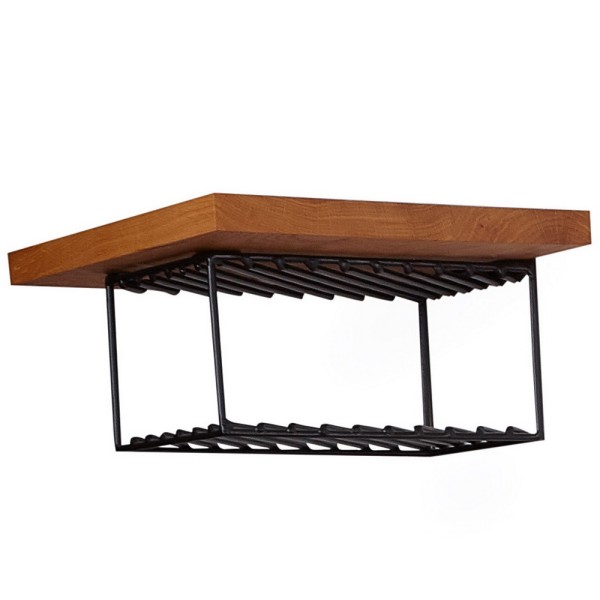 Полиця X-ora (400х280х40) для вітальні - сучасний стиль, дерево та метал